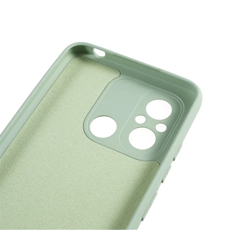 Cell Phone Case for Xiaomi Redmi 12C 4G Liquid Silicone TPU 2.0mm Thick Arc Edge Phone Cover - Green-Cellmalls