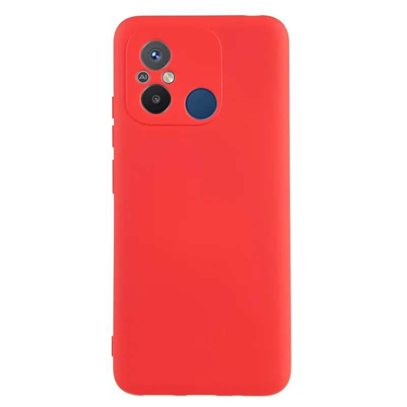 Cell Phone Case for Xiaomi Redmi 12C 4G Liquid Silicone TPU 2.0mm Thick Arc Edge Phone Cover - Green-Cellmalls