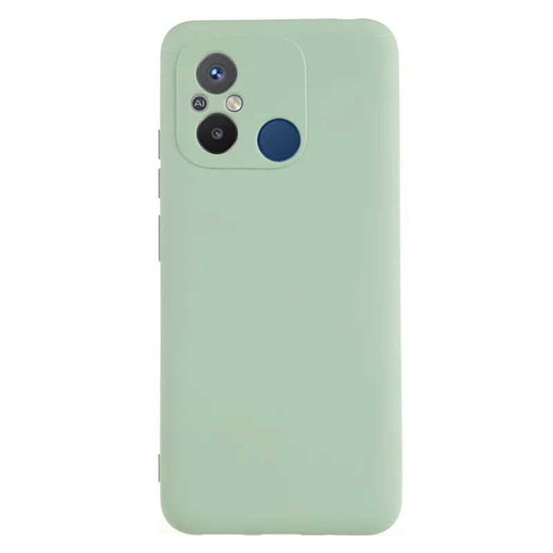 Cell Phone Case for Xiaomi Redmi 12C 4G Liquid Silicone TPU 2.0mm Thick Arc Edge Phone Cover - Green-Cellmalls