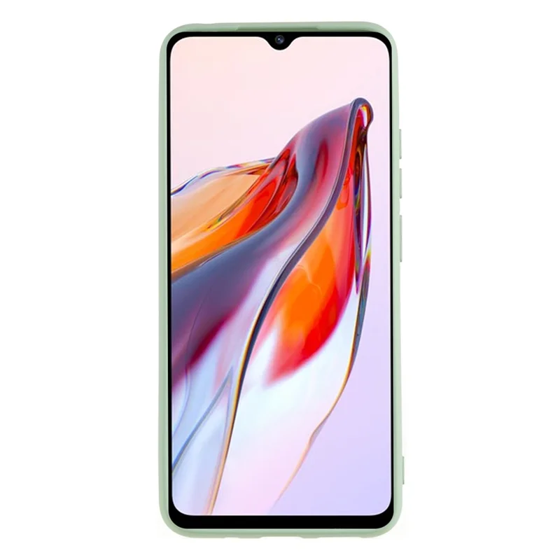 Cell Phone Case for Xiaomi Redmi 12C 4G Liquid Silicone TPU 2.0mm Thick Arc Edge Phone Cover - Green-Cellmalls