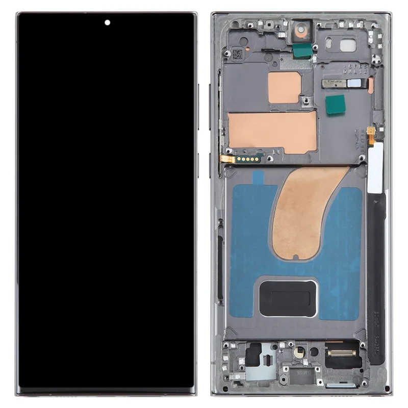 For Samsung Galaxy S23 Ultra S918 Grade C LCD Screen and Digitizer Assembly + Frame Part (TFT) (Without Logo) - Black-Cellmalls