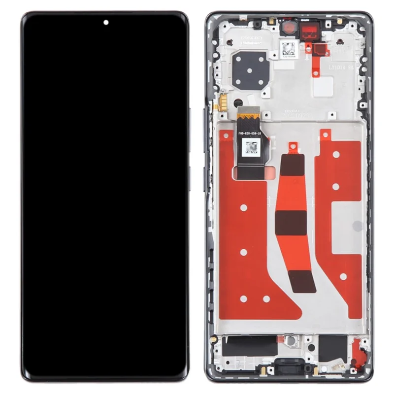 For Honor 80 5G ANN-AN00 OEM Grade S OLED Screen and Digitizer Assembly + Frame (Without Logo) - Black-Cellmalls
