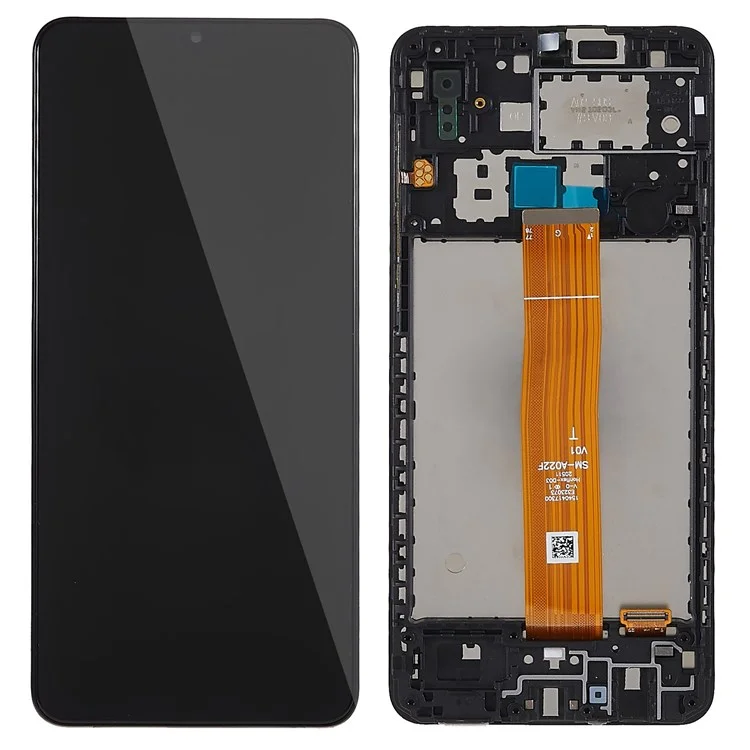 For Samsung Galaxy A02 A022 Grade C LCD Screen and Digitizer Assembly + Frame Replacement Part (without Logo)-Cellmalls
