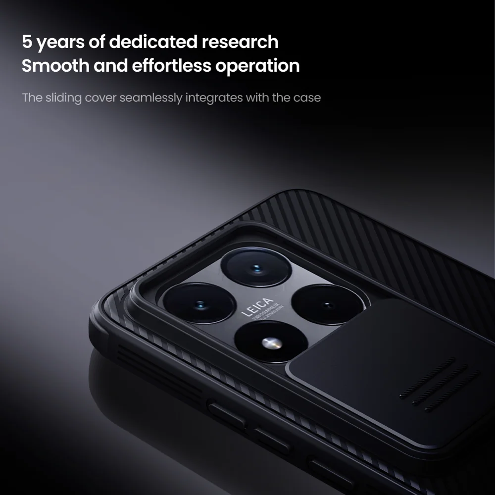 NILLKIN Camshield Pro Series for Xiaomi 14T Case PC+TPU Slide Camera Lid Phone Cover - Black-Cellmalls