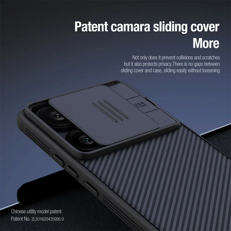 NILLKIN Camshield Pro Series for Xiaomi Redmi Turbo 3 5G / Poco F6 5G Case PC+TPU Slide Camera Lid Phone Cover - Black-Cellmalls