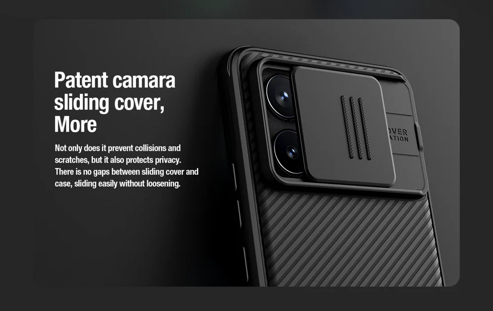 NILLKIN Camshield Pro Series For Xiaomi Poco F6 Pro 5G / Redmi K70 5G / K70 Pro 5G Phone Case Slide Camera Protection - Black-Cellmalls
