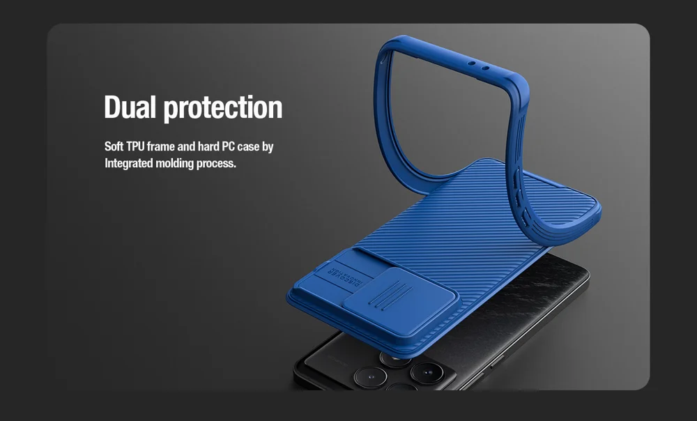 NILLKIN Camshield Pro Series For Xiaomi Poco F6 Pro 5G / Redmi K70 5G / K70 Pro 5G Phone Case Slide Camera Protection - Black-Cellmalls