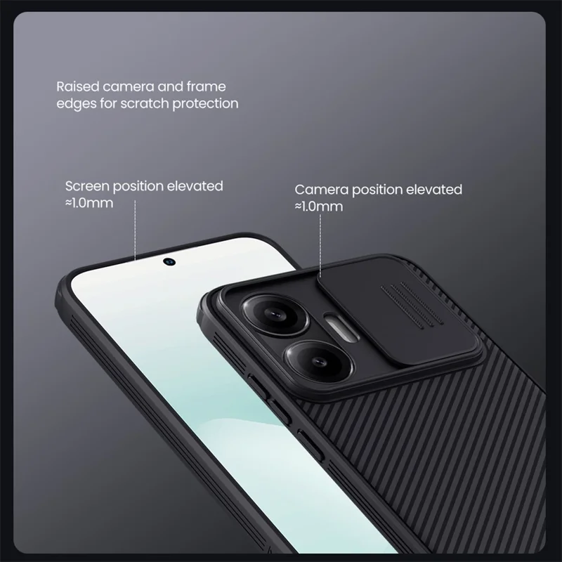 NILLKIN Camshield Pro Series for Xiaomi Poco F7 5G  /  Redmi Turbo 4 Pro 5G Case PC + TPU Slide Camera Lid Phone Cover-Cellmalls