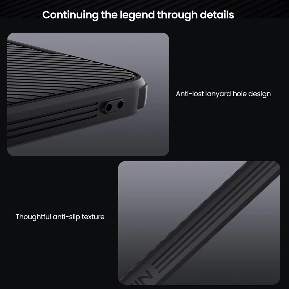 NILLKIN Camshield Pro Series for Xiaomi Poco X7 Pro 5G Case PC + TPU Slide Camera Lid Phone Cover - Black-Cellmalls