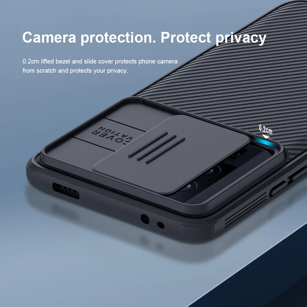 NILLKIN CamShield Pro Series for Xiaomi Poco F5 Pro 5G / Redmi K60 Pro 5G / K60 5G Phone Case PC+TPU Camera Protection Phone Cover - Black-Cellmalls