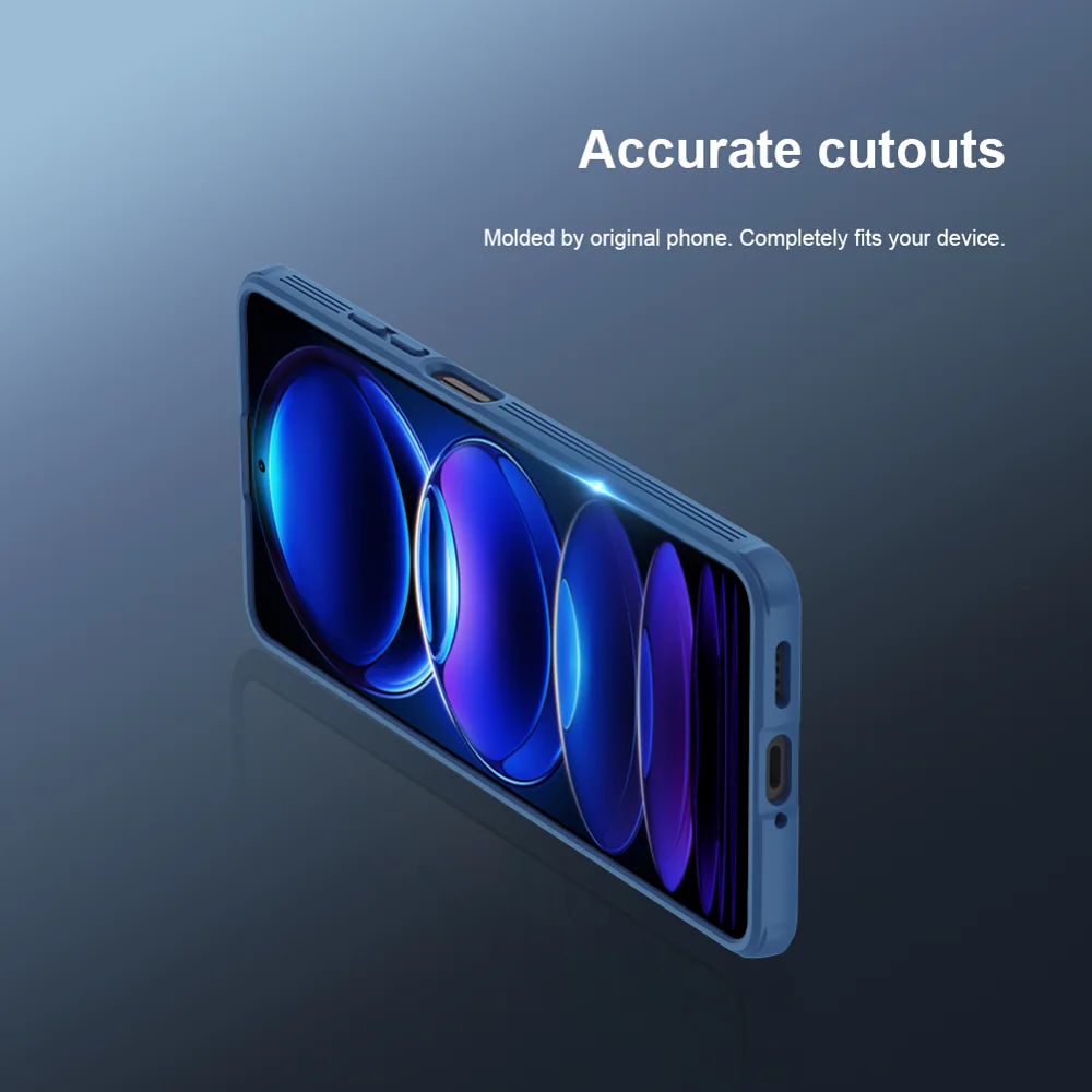 NILLKIN CamShield Pro Series for Xiaomi Redmi Note 12 Pro 5G  / Note 12 Pro Speed 5G / Poco X5 Pro 5G Hard PC Soft TPU Phone Case Anti-Slip Back Shell with Slide Camera Cover - Black-Cellmalls