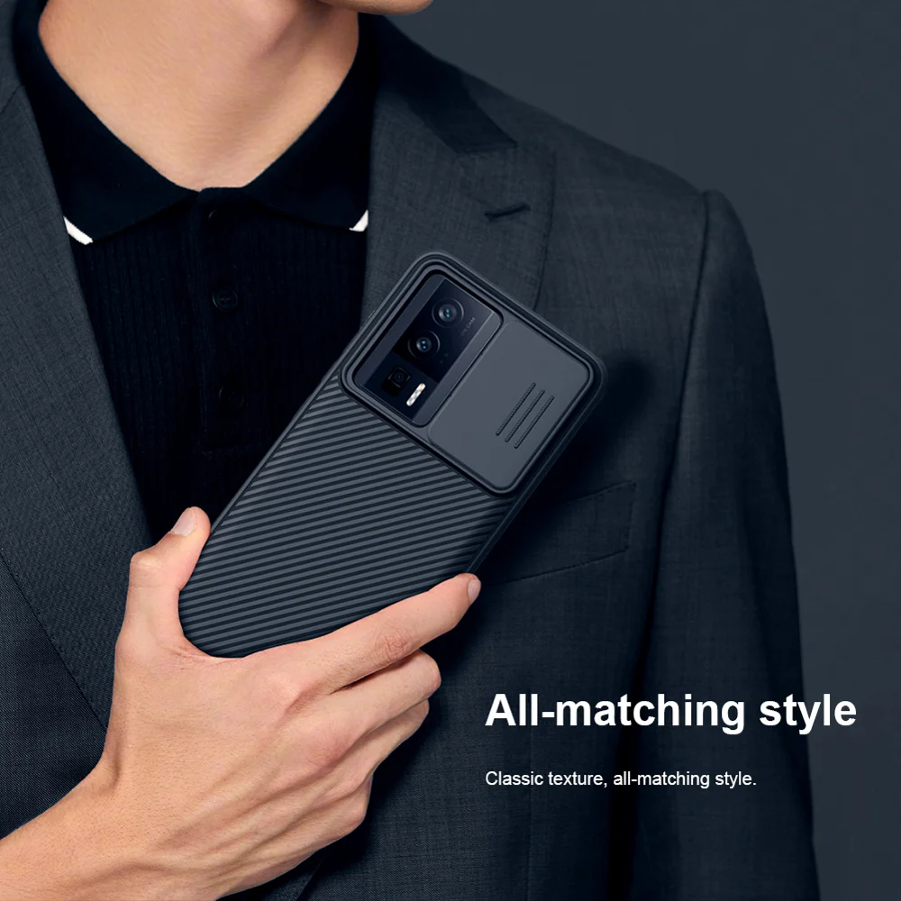 NILLKIN CamShield Pro Series for Xiaomi Poco F5 Pro 5G / Redmi K60 Pro 5G / K60 5G Phone Case PC+TPU Camera Protection Phone Cover - Black-Cellmalls