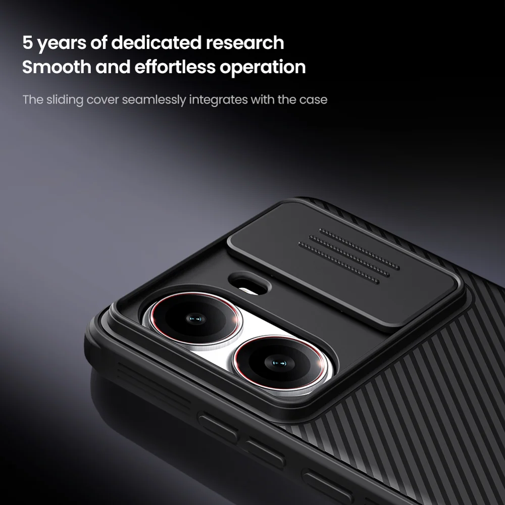 NILLKIN Camshield Pro Series for Xiaomi Redmi Turbo 4 5G Case PC + TPU Slide Camera Lid Phone Cover - Black-Cellmalls