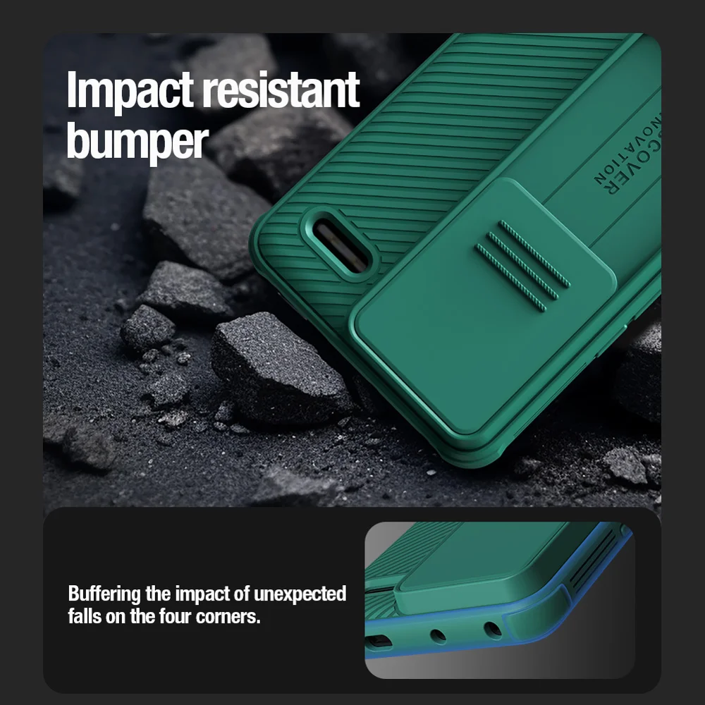 NILLKIN CamShield Pro Series For Xiaomi Redmi Note 13 Pro+ 5G Case PC+TPU Smart Phone Cover + Slide Camera Lid - Black-Cellmalls