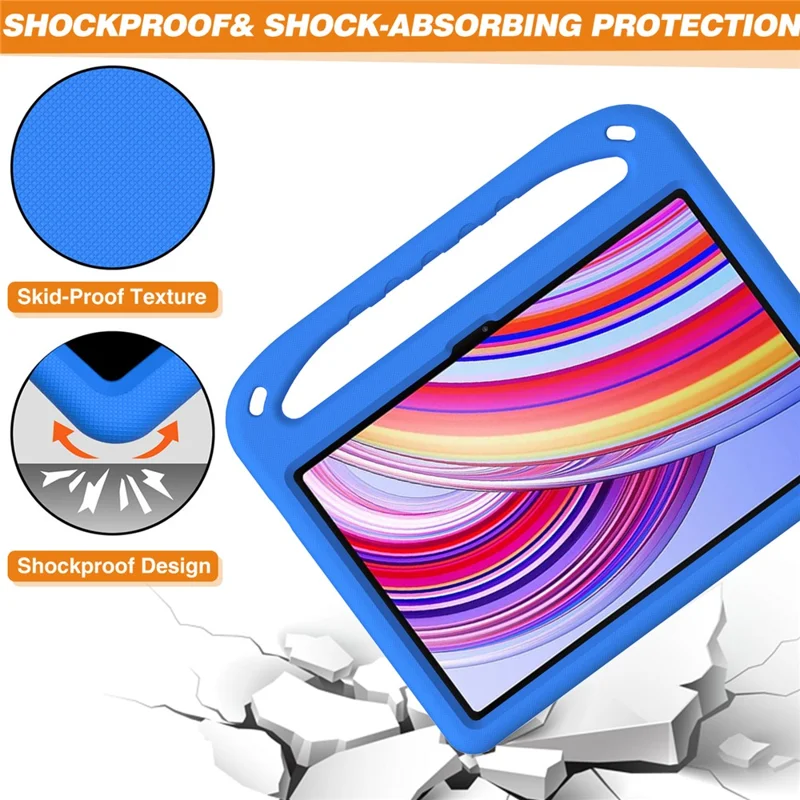 For Xiaomi Redmi Pad Pro / Redmi Pad Pro 5G / Poco Pad EVA Case Hand Grip Kickstand Tablet Cover Wholesale - Blue-Cellmalls