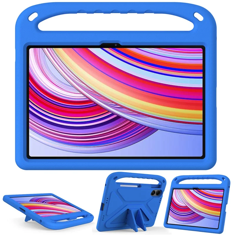 For Xiaomi Redmi Pad Pro / Redmi Pad Pro 5G / Poco Pad EVA Case Hand Grip Kickstand Tablet Cover Wholesale - Blue-Cellmalls
