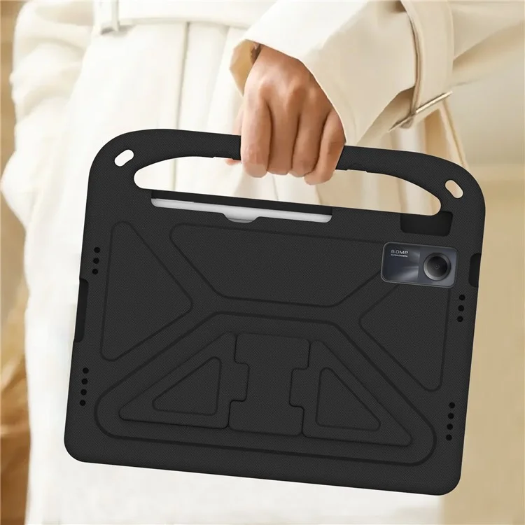 For Xiaomi Redmi Pad SE Case Hand Grip Anti-Drop EVA Tablet Kickstand Cover - Black-Cellmalls