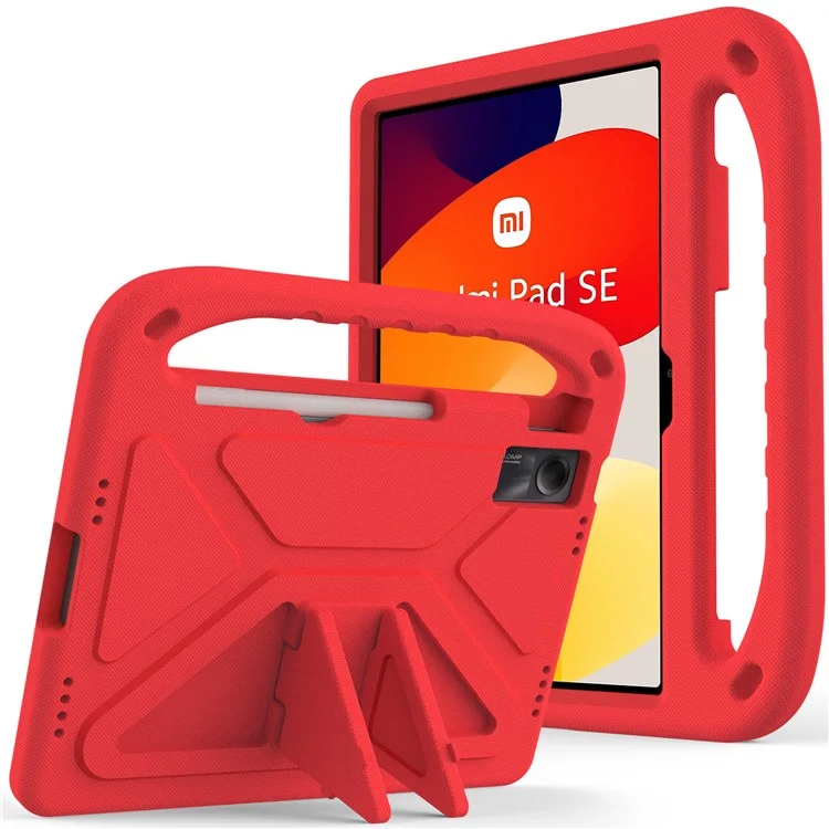 For Xiaomi Redmi Pad SE Case Hand Grip Anti-Drop EVA Tablet Kickstand Cover - Black-Cellmalls