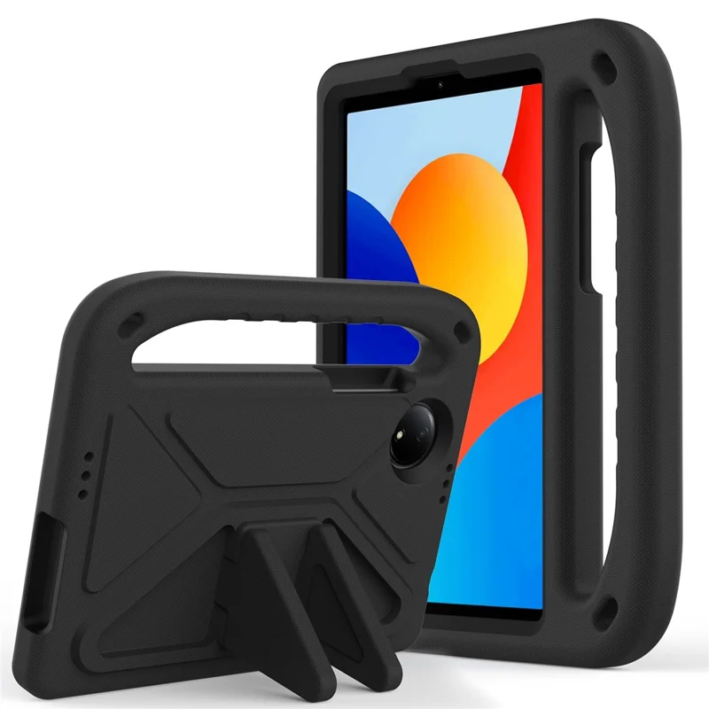 For Xiaomi Redmi Pad SE 4G 8.7 inch Case Hand Grip Kickstand Tablet EVA Cover - Black-Cellmalls
