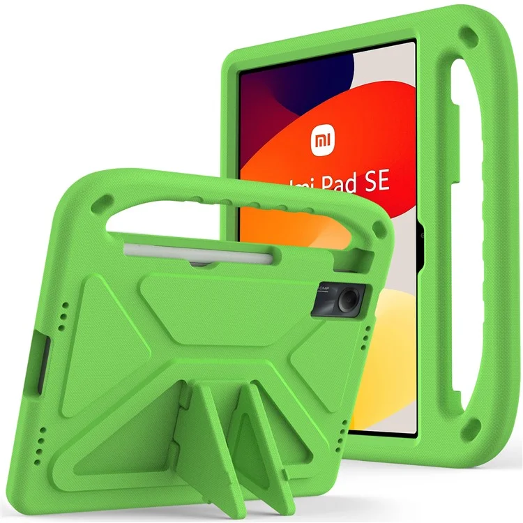 For Xiaomi Redmi Pad SE Case Hand Grip Anti-Drop EVA Tablet Kickstand Cover - Black-Cellmalls