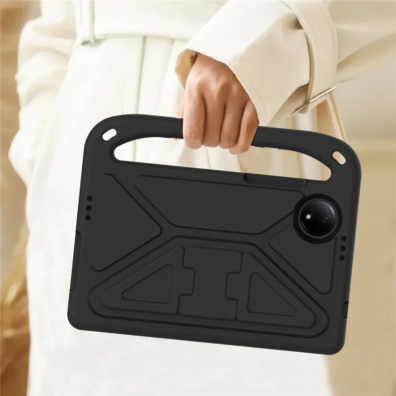 For Xiaomi Redmi Pad SE 4G 8.7 inch Case Hand Grip Kickstand Tablet EVA Cover - Black-Cellmalls