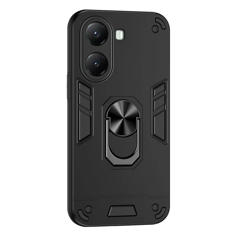 For Xiaomi Poco X7 Pro 5G Case PC + TPU Drop Defend Phone Cover with Ring Kickstand - Green-Cellmalls