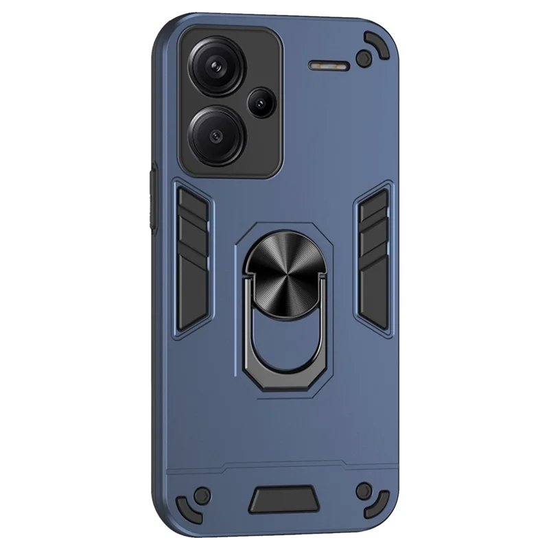 For Xiaomi Redmi Note 13 Pro+ 5G Case Rotating Kickstand PC+TPU Phone Cover - Black-Cellmalls