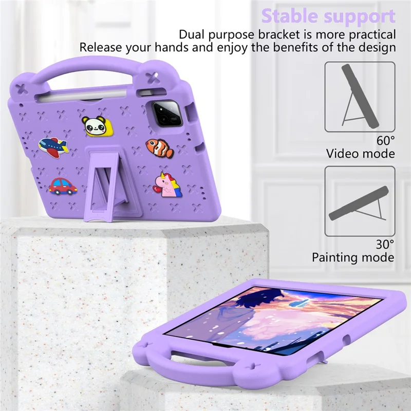 For Xiaomi Pad 7 Pro  /  Pad 7 Case Kids EVA Tablet Cover - Purple-Cellmalls