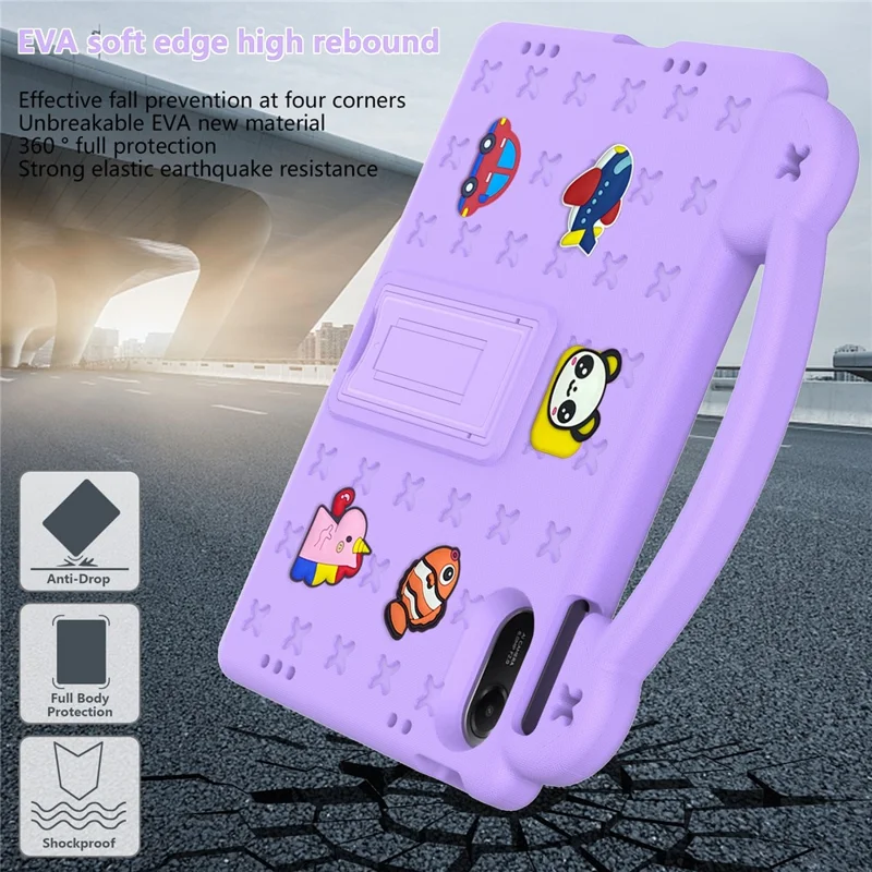 For Xiaomi Redmi Pad 2 Case Kids EVA Tablet Cover - Purple-Cellmalls