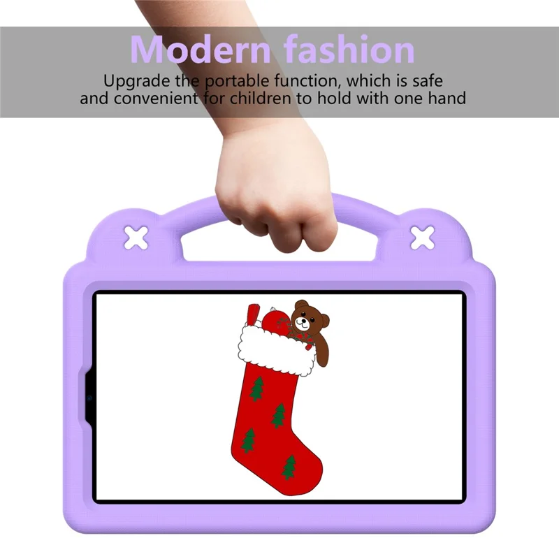 For Xiaomi Redmi Pad SE 4G 8.7 inch Case Kids Cartoon EVA Tablet Kickstand Cover - Purple-Cellmalls