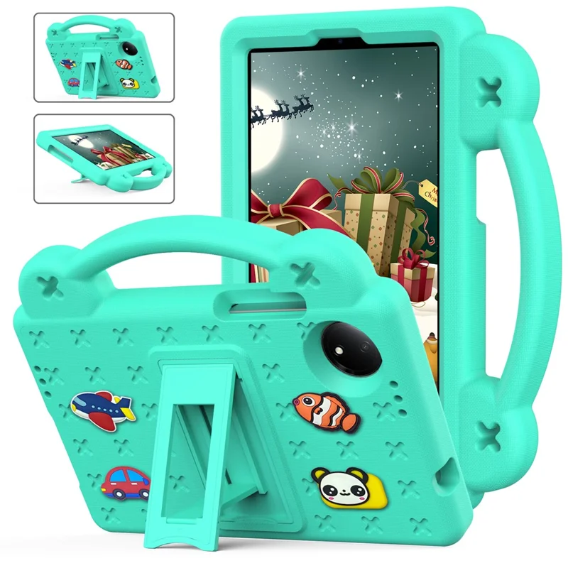 For Xiaomi Redmi Pad SE 4G 8.7 inch Case Kids Cartoon EVA Tablet Kickstand Cover - Purple-Cellmalls