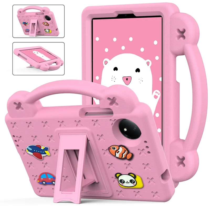 For Xiaomi Redmi Pad SE 4G 8.7 inch Case Kids Cartoon EVA Tablet Kickstand Cover - Purple-Cellmalls