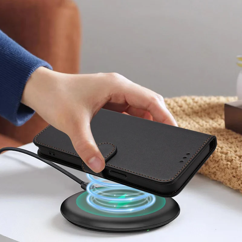 For Xiaomi Redmi 15C 5G (EU) (173mm) / 15C 4G (EU) (173mm) Leather Case Wallet Stand Phone Cover with Wrist Strap - Black-Cellmalls