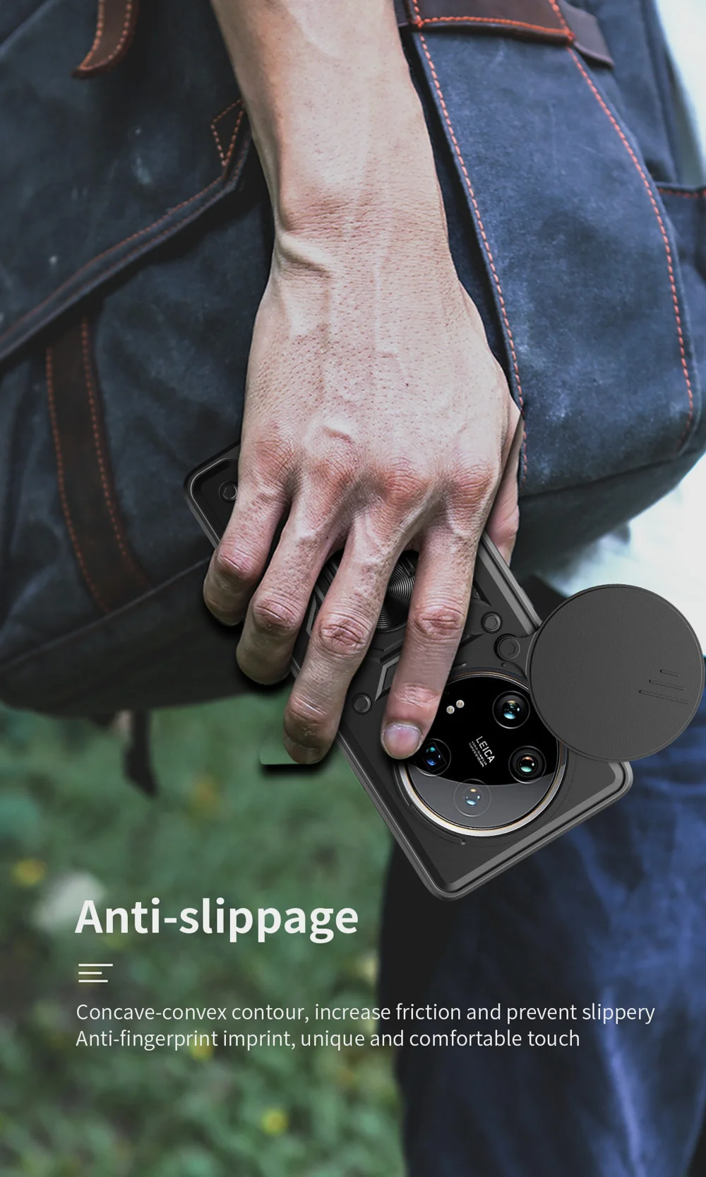 For Xiaomi 14 Ultra Phone Cover Camera Protection Bump Proof PC+TPU Back Case - Black-Cellmalls