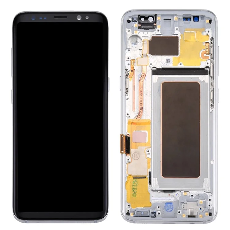 OEM Part Screen and Digitizer Assembly + Frame + Small Parts for Samsung Galaxy S8 G950 - Black-Cellmalls