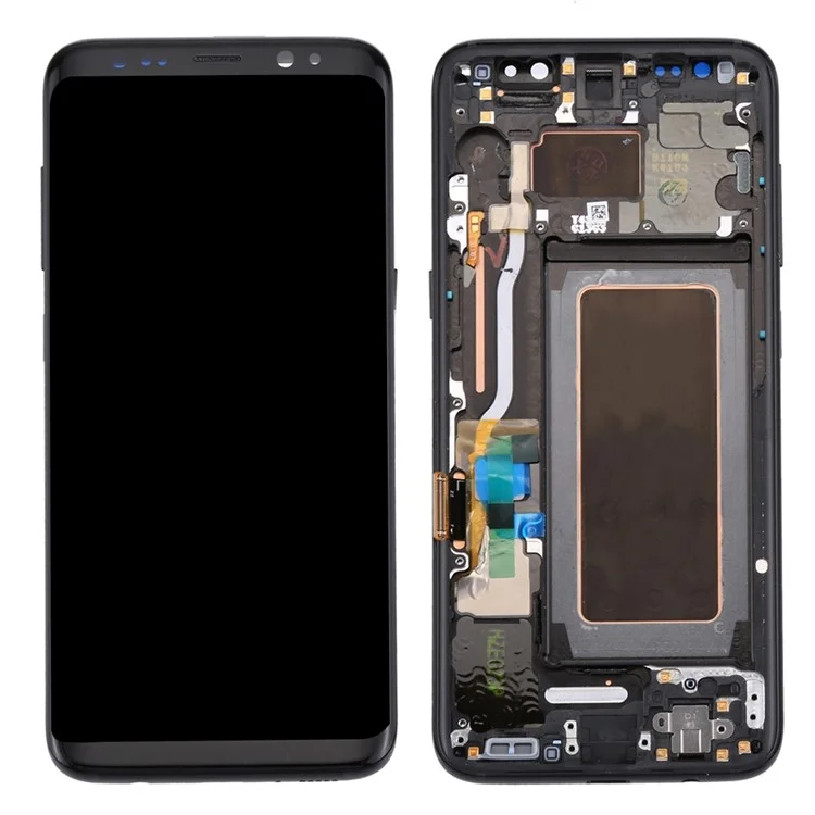 OEM Part Screen and Digitizer Assembly + Frame + Small Parts for Samsung Galaxy S8 G950 - Black-Cellmalls