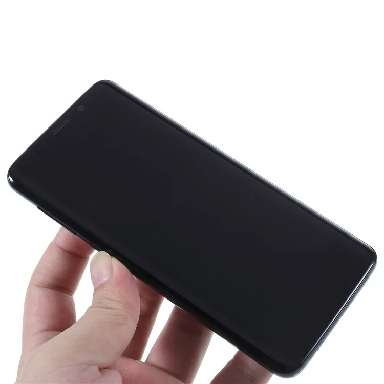 OEM LCD Screen and Digitizer Assembly + Frame Part (without Logo) for Samsung Galaxy S9 G960 - Black-Cellmalls