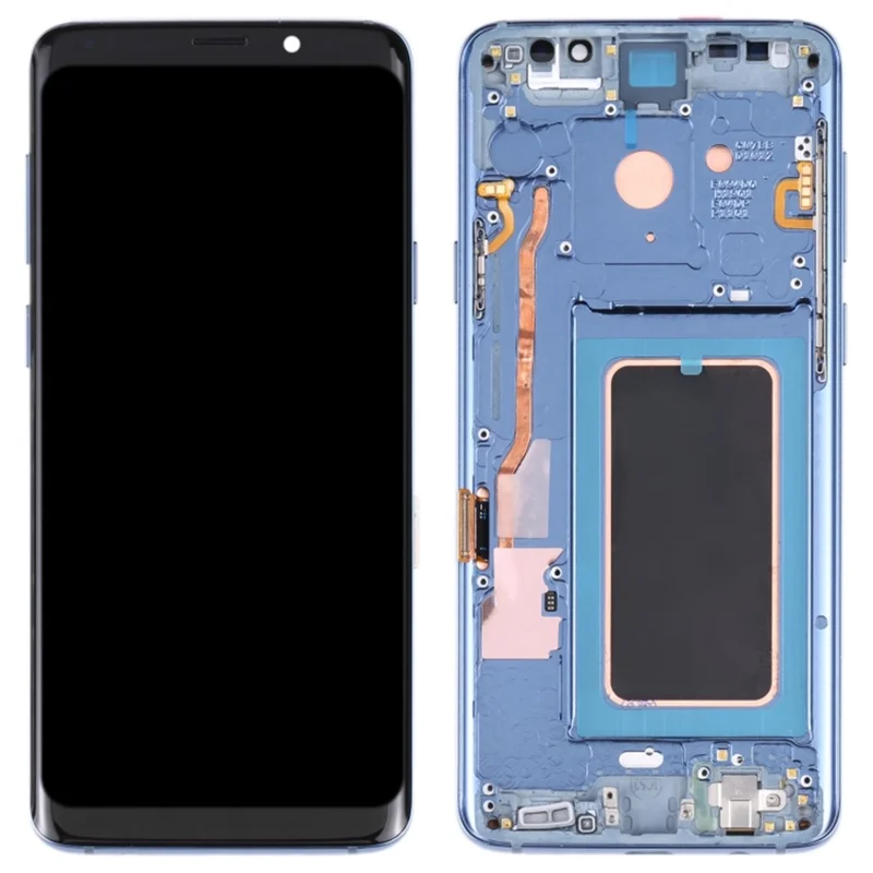 OEM LCD Screen and Digitizer Assembly + Frame Part (without Logo) for Samsung Galaxy S9 G960 - Black-Cellmalls