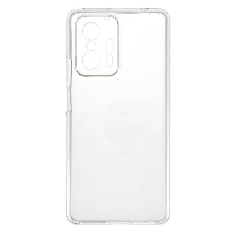 Full Protection Clear 2-in-1 Hard PC Back+PET Front Cover+TPU Edge Hybrid Mobile Phone Case Phone Shell for Xiaomi 11T / Xiaomi 11T Pro-Cellmalls