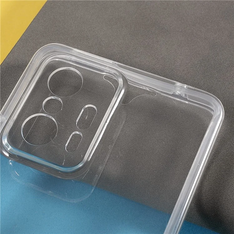 Full Protection Clear 2-in-1 Hard PC Back+PET Front Cover+TPU Edge Hybrid Mobile Phone Case Phone Shell for Xiaomi 11T / Xiaomi 11T Pro-Cellmalls