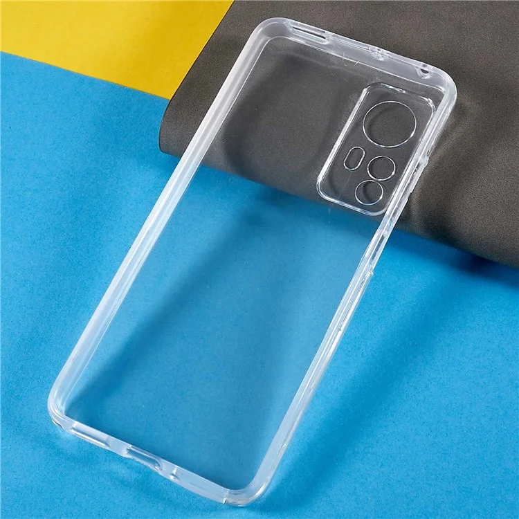 For Xiaomi 12/12X/12S 5G Detachable 2-in-1 Shockproof Clear 360-degree Protection Hybrid TPU + PET + Acrylic Phone Case-Cellmalls