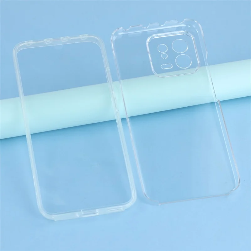 For Xiaomi 13 Case TPU Frame Clear Acrylic Back Phone Cover with PET Film-Cellmalls
