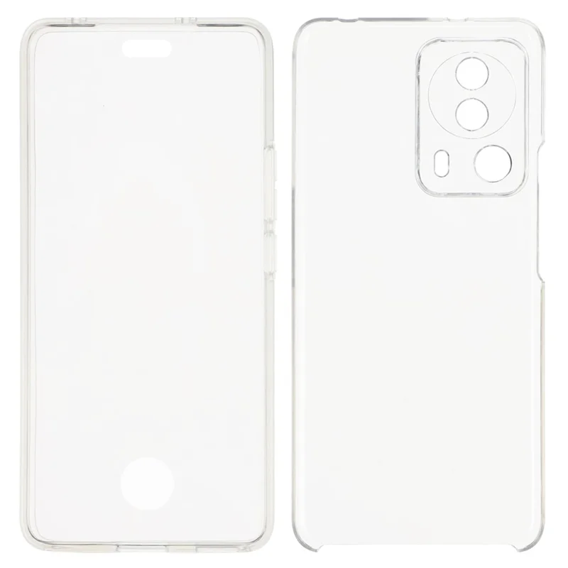 For Xiaomi 13 Lite / Civi 2 5G Case TPU Frame Clear Acrylic Back Phone Cover with PET Film-Cellmalls