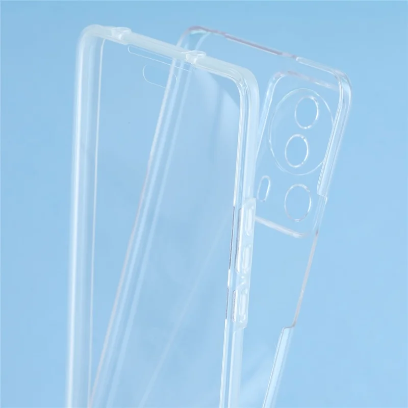 For Xiaomi 13 Lite / Civi 2 5G Case TPU Frame Clear Acrylic Back Phone Cover with PET Film-Cellmalls