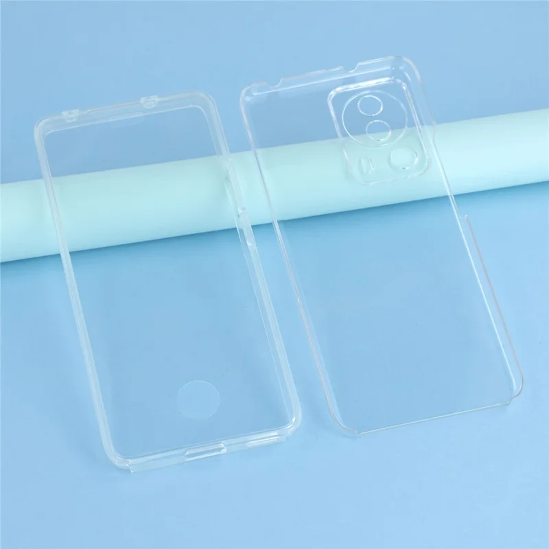 For Xiaomi 13 Lite / Civi 2 5G Case TPU Frame Clear Acrylic Back Phone Cover with PET Film-Cellmalls