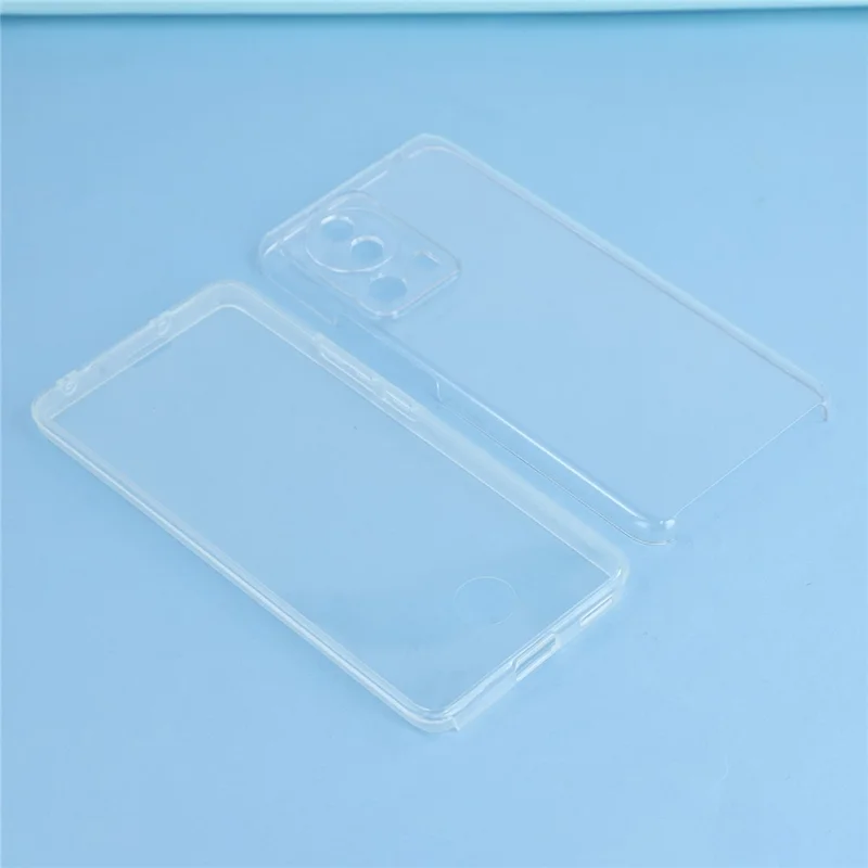 For Xiaomi 13 Lite / Civi 2 5G Case TPU Frame Clear Acrylic Back Phone Cover with PET Film-Cellmalls