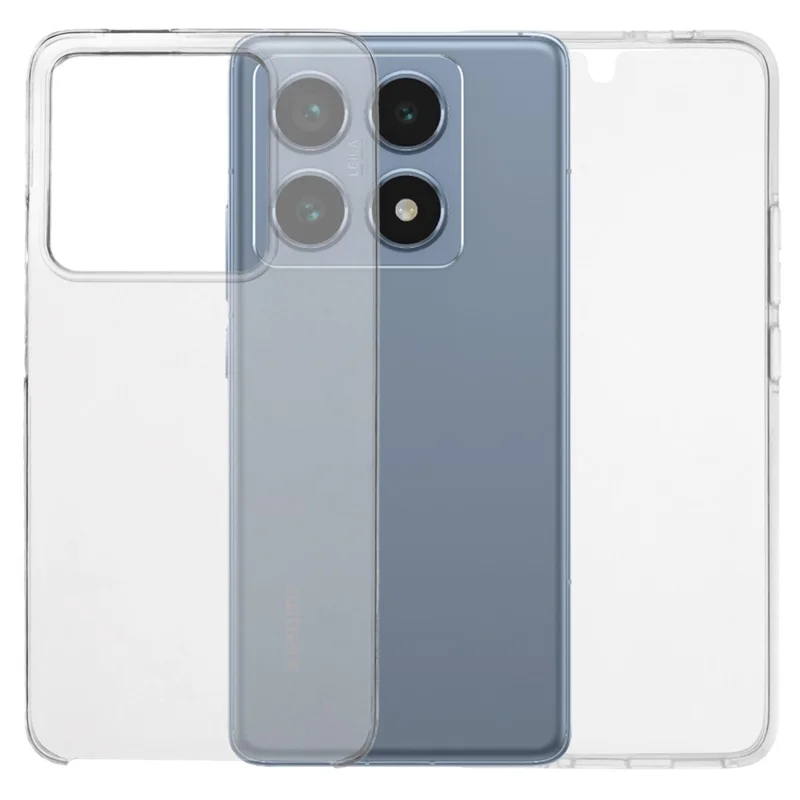 For Xiaomi 14T Pro Case TPU Frame Clear Acrylic Back Phone Cover with PET Film-Cellmalls
