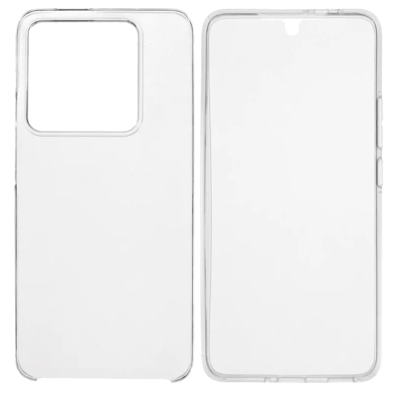 For Xiaomi 14T Pro Case TPU Frame Clear Acrylic Back Phone Cover with PET Film-Cellmalls
