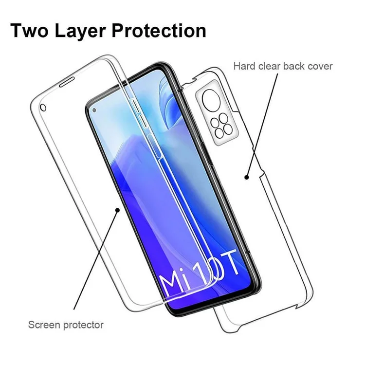 Hybrid PET + TPU + Acrylic Clear Full Protective Case Shell for Xiaomi Mi 10T 5G/10T Pro 5G/Redmi K30S-Cellmalls