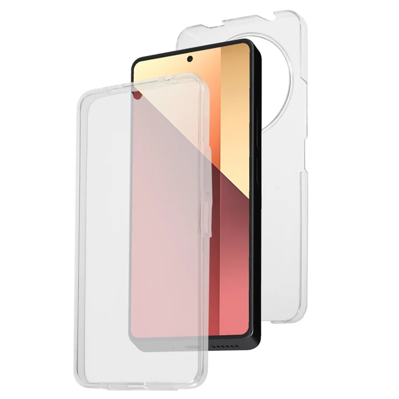 For Xiaomi Redmi A3 4G / Poco C61 4G Clear Case Acrylic + PET 360 Degree Full Body Protective Cover-Cellmalls